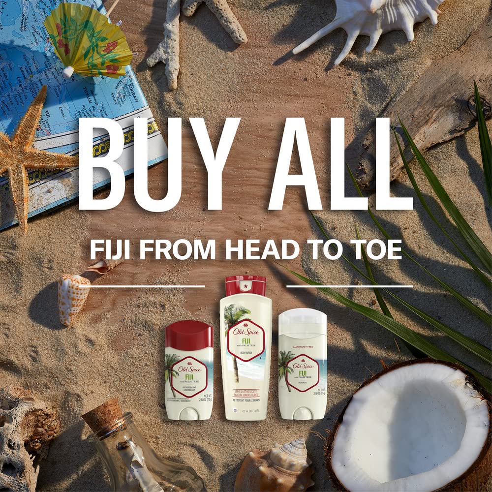 Old Spice Men's Antiperspirant & Deodorant Fiji with Palm Tree, 3.4oz, Pack of 3 - Image 7